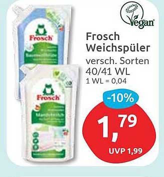 Frosch Weichspüler, verschiedene Sorten 40/41 WL