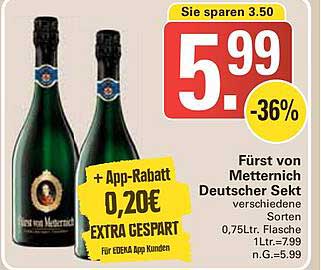 Fürst von Metternich Deutscher Sekt - verschiedene Sorten