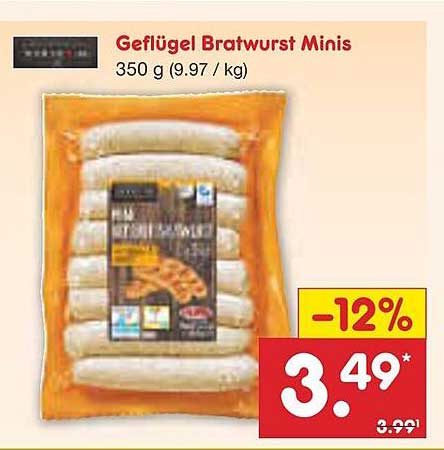 Geflügel Bratwurst Minis