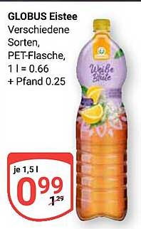 GLOBUS Eistee Verschiedene Sorten, PET-Flasche