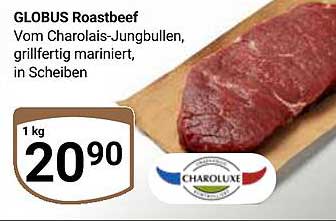 GLOBUS Roastbeef vom Charolais-Jungbullen in Scheiben