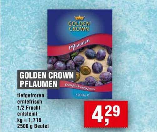 GOLDEN CROWN PFLAUMEN tiefgefroren 2500 g Beutel