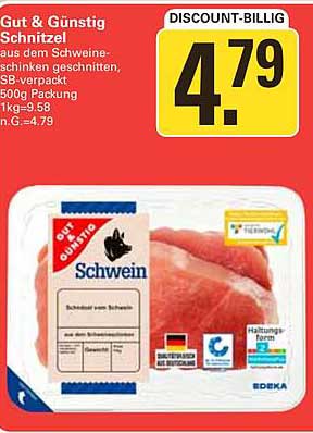 Gut & Günstig Schnitzel (500g Packung)