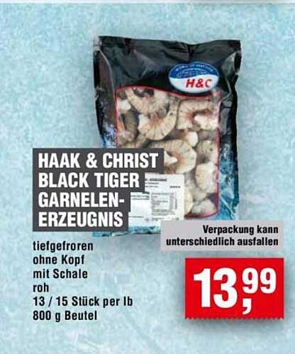 HAAK & CHRIST BLACK TIGER GARNELEN-ERZEUGNIS