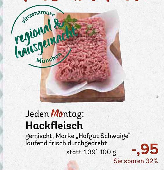 Hackfleisch gemischt, Marke „Hofgut Schwaige“