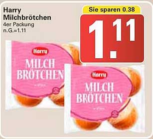 Harry Milchbrötchen 4er Packung