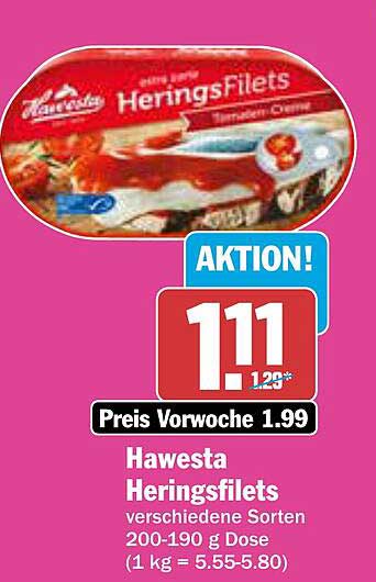Hawesta Heringsfilets in verschiedenen Sorten