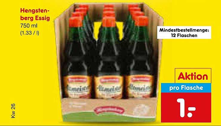 Hengstenberg Essig 750 ml (Aktion pro Flasche)
