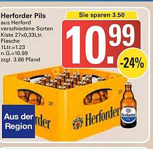 Herforder Pils - 24% Rabatt auf die Kiste!