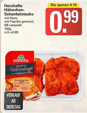 Herzhafte Hähnchen-Schenkelsteaks mit Haut, mit Paprika gewürzt