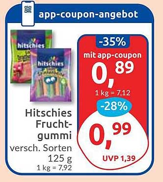 Hitschies Fruchtgummi 125 g