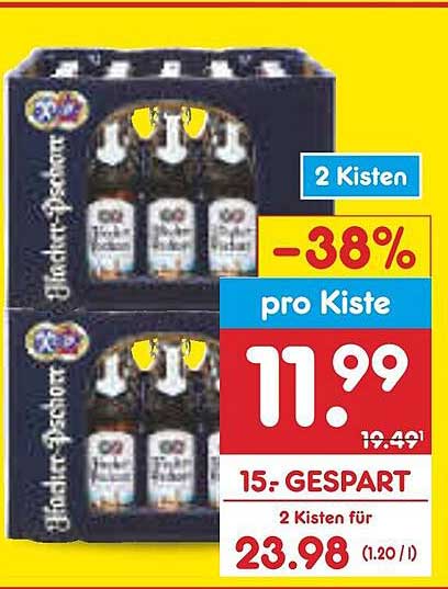 Hütten-Pilsner Bier - 2 Kisten im Angebot
