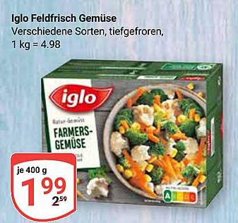 Iglo Feldfrisch Gemüse - verschiedene Sorten, tiefgefroren