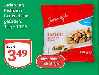 Jeden Tag Pistazien geröstet und gesalzen, 250 g