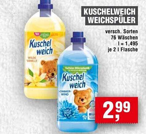 Kuschelweich Weichspüler - verschiedene Sorten