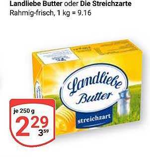Landliebe Butter oder Die Streichzarte, 250 g