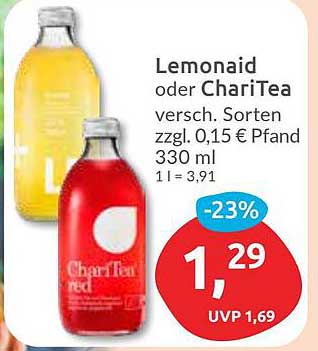 Lemonaid oder ChariTea 330 ml