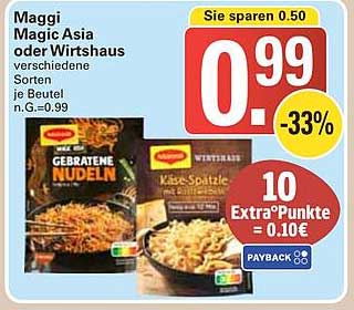 Maggi Magic Asia oder Wirtshaus - verschiedene Sorten je Beutel