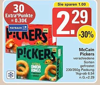 McCain Pickers - Verschiedene Sorten gefrostet