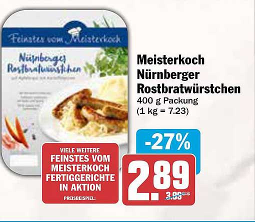 Meisterkoch Nürnberger Rostbratwürstchen 400 g Packung