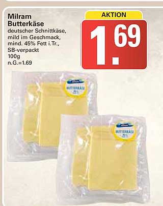 Milram Butterkäse - deutscher Schnittkäse, mild im Geschmack