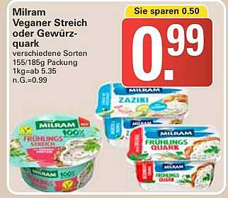 Milram Veganer Streich oder Gewürzquark - verschiedene Sorten
