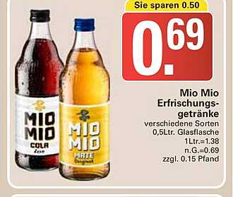 Mio Mio Erfrischungsgetränke - verschiedene Sorten