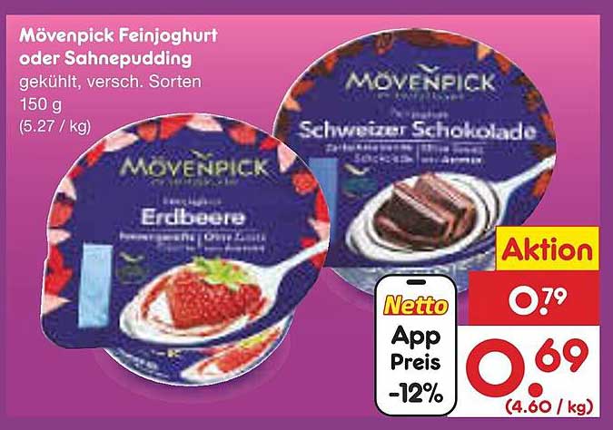 Mövenpick Feinjoghurt oder Sahnepudding 150 g