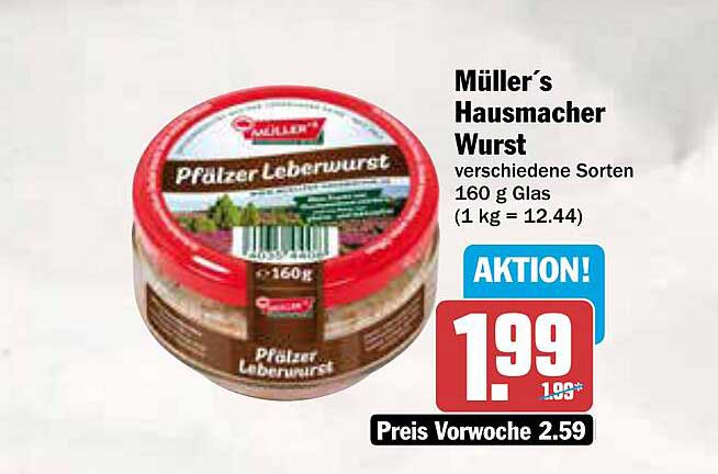 Müller´s Hausmacher Wurst - Pfälzer Leberwurst 160 g