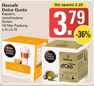 Nescafe Dolce Gusto Kapseln - Verschiedene Sorten