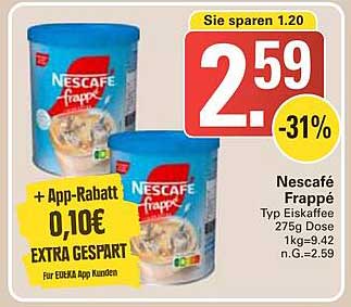 Nescafé Frappé Typ Eiskaffee 275g Dose