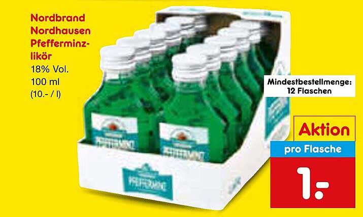 Nordbrand Nordhausen Pfefferminzlikör 18% Vol. 100 ml