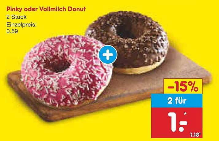 Pinky oder Vollmilch Donut – 2 Stück