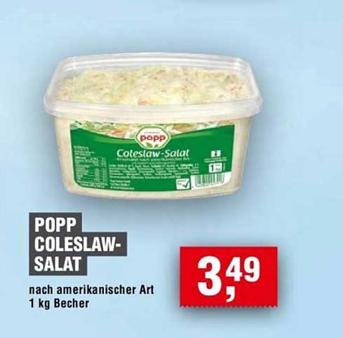 POPP COLESLAW-SALAT nach amerikanischer Art 1 kg Becher