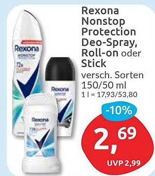 Rexona Nonstop Protection Deo-Spray, Roll-on oder Stick