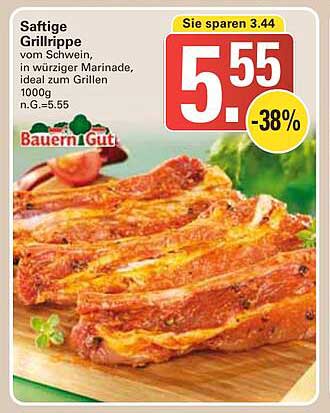 Saftige Grillrippe vom Schwein in würziger Marinade