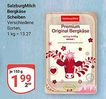 SalzburgMilch Bergkäse Scheiben - Verschiedene Sorten