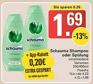 Schauma Shampoo oder Spülung 250/400ml
