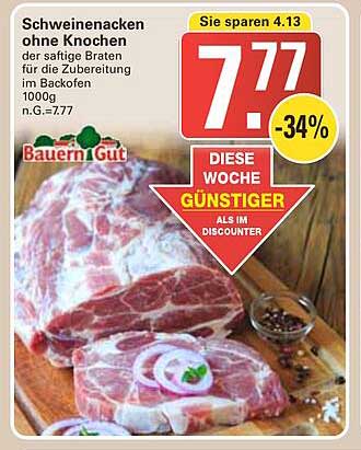 Schweinenacken ohne Knochen - der saftige Braten für die Zubereitung im Backofen