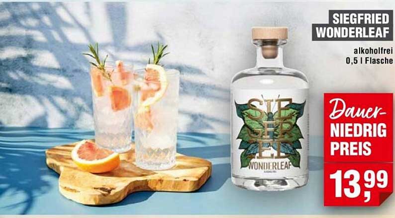 SIEGFIED WONDERLEAF alkoholfrei 0,5 l Flasche