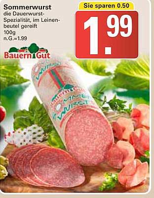 Sommerwurst - die Dauerwurst-Spezialität im Leinenbeutel