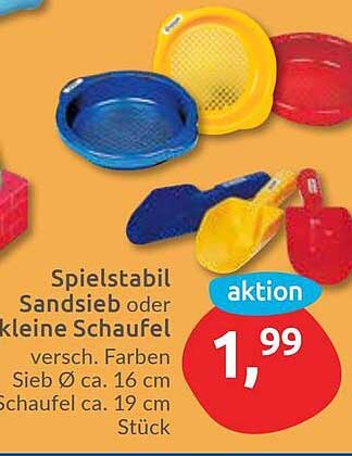 Spielstabil Sandsieb oder kleine Schaufel