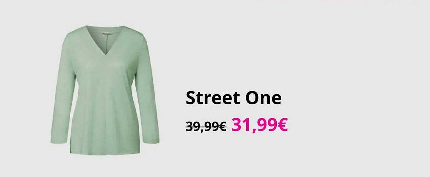 Street One - V-Ausschnitt Shirt in Mint