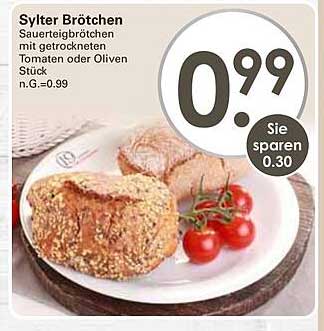 Sylter Brötchen mit getrockneten Tomaten oder Oliven