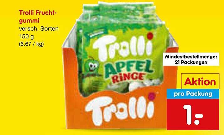 Trolli Fruchtgummi verschieden. Sorten 150 g
