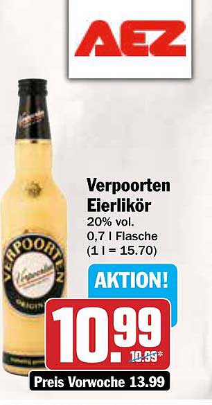 Verpoorten Eierlikör 20% vol, 0,7 l