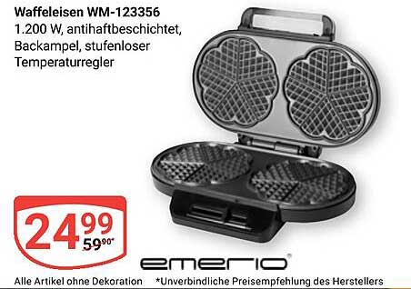Waffeleisen WM-123356 - 1.200 W, anthaftbeschichtet