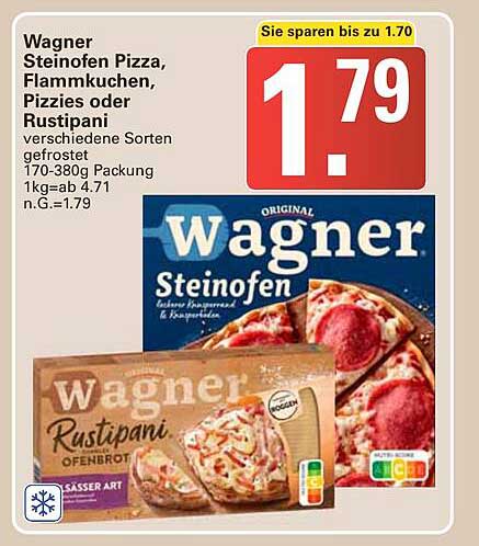 Wagner Steinofen Pizza, Flammkuchen, Pizzies oder Rustipani – verschiedene Sorten