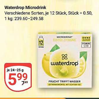 Waterdrop Microdrink - Verschiedene Sorten, 12 Stück
