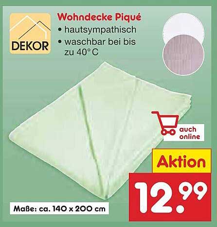 Wohndecke Piqué - hautsympathisch und waschbar